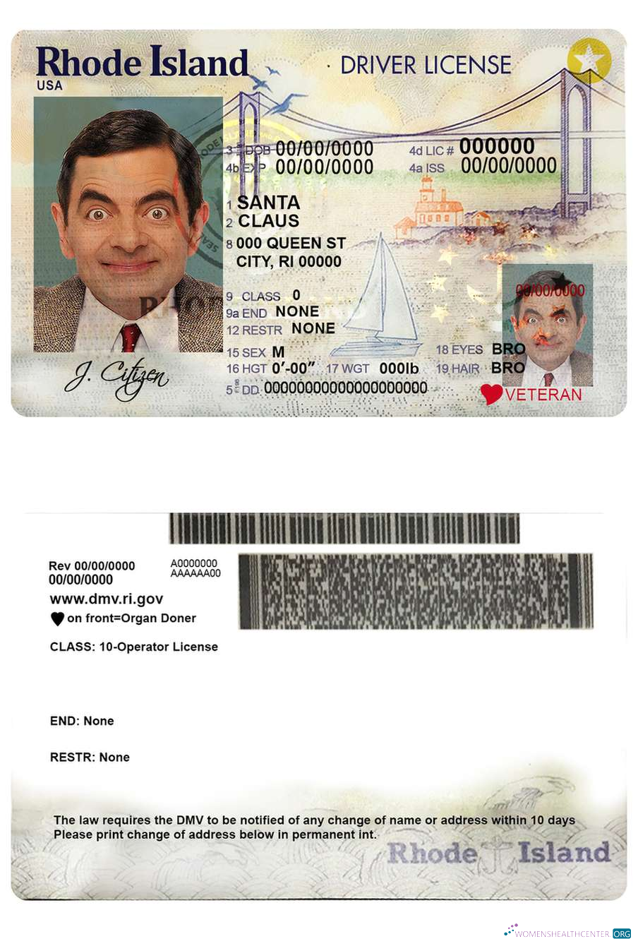 download USA Rhode Island state driving license